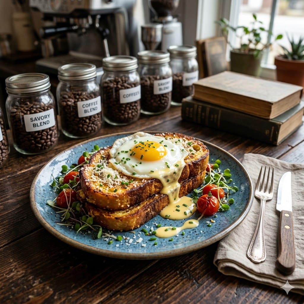 Savory French Toast dari Simetri Home Coffee Roasters
